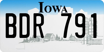 IA license plate BDR791