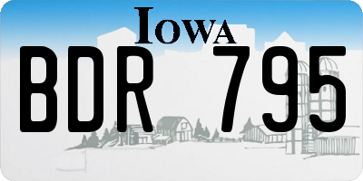 IA license plate BDR795