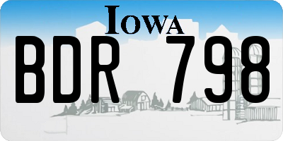 IA license plate BDR798