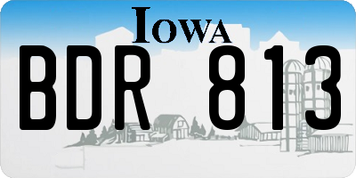 IA license plate BDR813