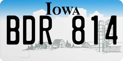 IA license plate BDR814
