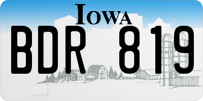 IA license plate BDR819