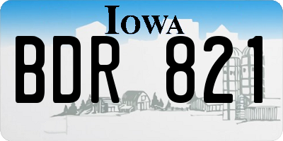 IA license plate BDR821