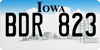 IA license plate BDR823