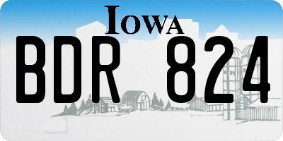 IA license plate BDR824