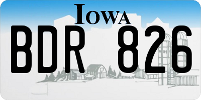 IA license plate BDR826