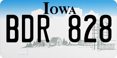 IA license plate BDR828