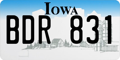 IA license plate BDR831