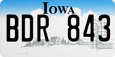 IA license plate BDR843