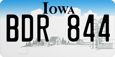 IA license plate BDR844