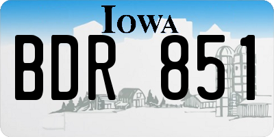 IA license plate BDR851