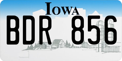 IA license plate BDR856