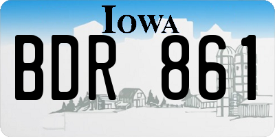 IA license plate BDR861