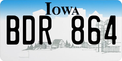 IA license plate BDR864