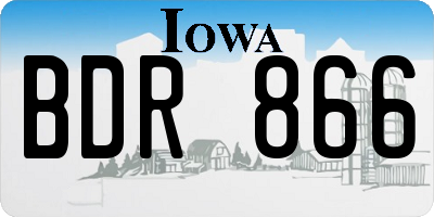 IA license plate BDR866