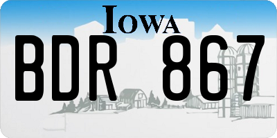 IA license plate BDR867
