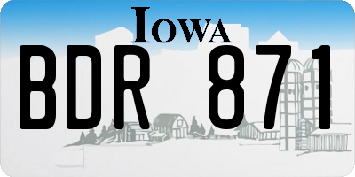 IA license plate BDR871