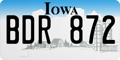 IA license plate BDR872