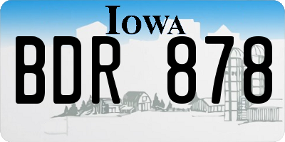 IA license plate BDR878