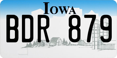 IA license plate BDR879