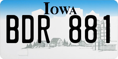 IA license plate BDR881