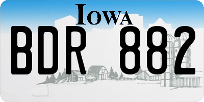 IA license plate BDR882