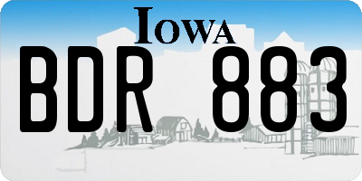 IA license plate BDR883