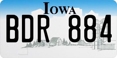 IA license plate BDR884
