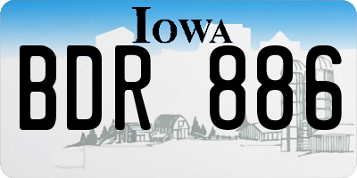 IA license plate BDR886