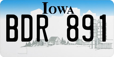IA license plate BDR891
