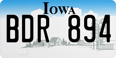 IA license plate BDR894