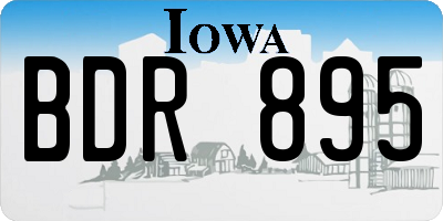 IA license plate BDR895
