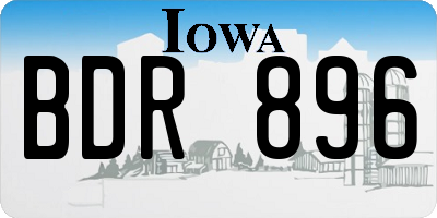 IA license plate BDR896