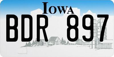IA license plate BDR897