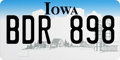 IA license plate BDR898