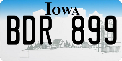 IA license plate BDR899