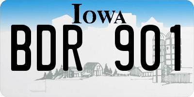 IA license plate BDR901
