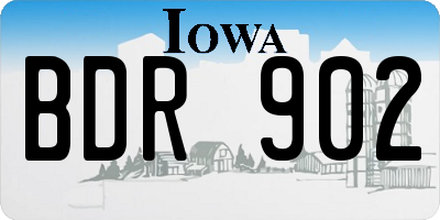IA license plate BDR902