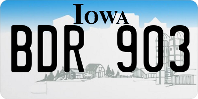 IA license plate BDR903