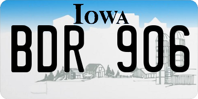 IA license plate BDR906