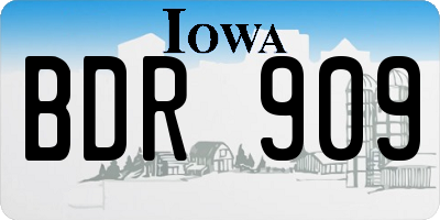 IA license plate BDR909