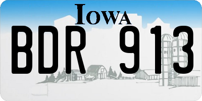 IA license plate BDR913