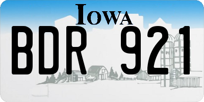 IA license plate BDR921