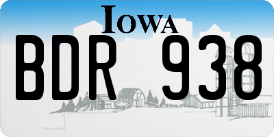 IA license plate BDR938