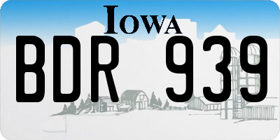 IA license plate BDR939
