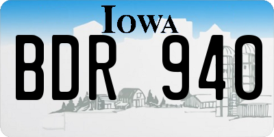 IA license plate BDR940