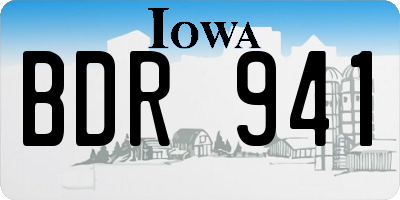 IA license plate BDR941