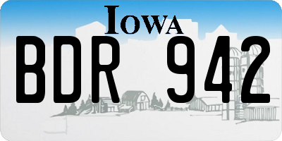 IA license plate BDR942