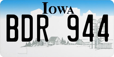IA license plate BDR944