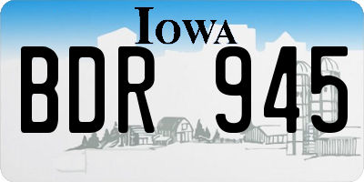 IA license plate BDR945